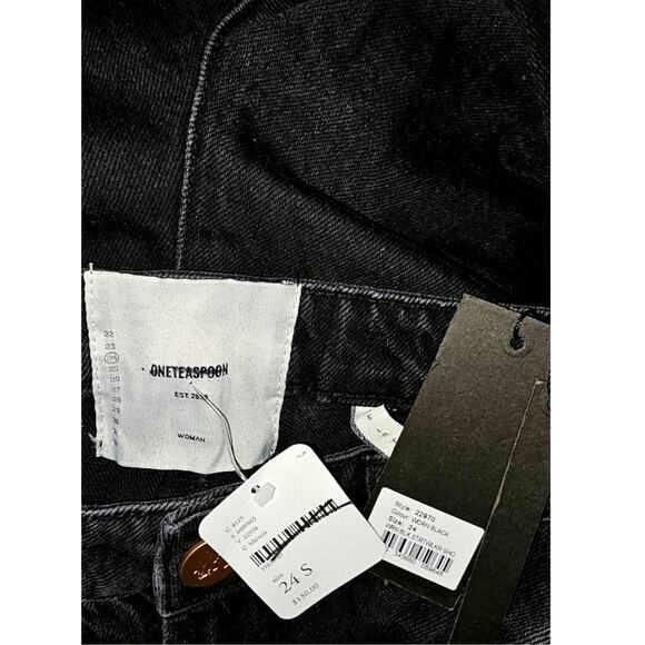New FREE PEOPLE One Teaspoon Streetwalkers High-Waist Shorts $130 SIZE 24 Black - Picture 7 of 10